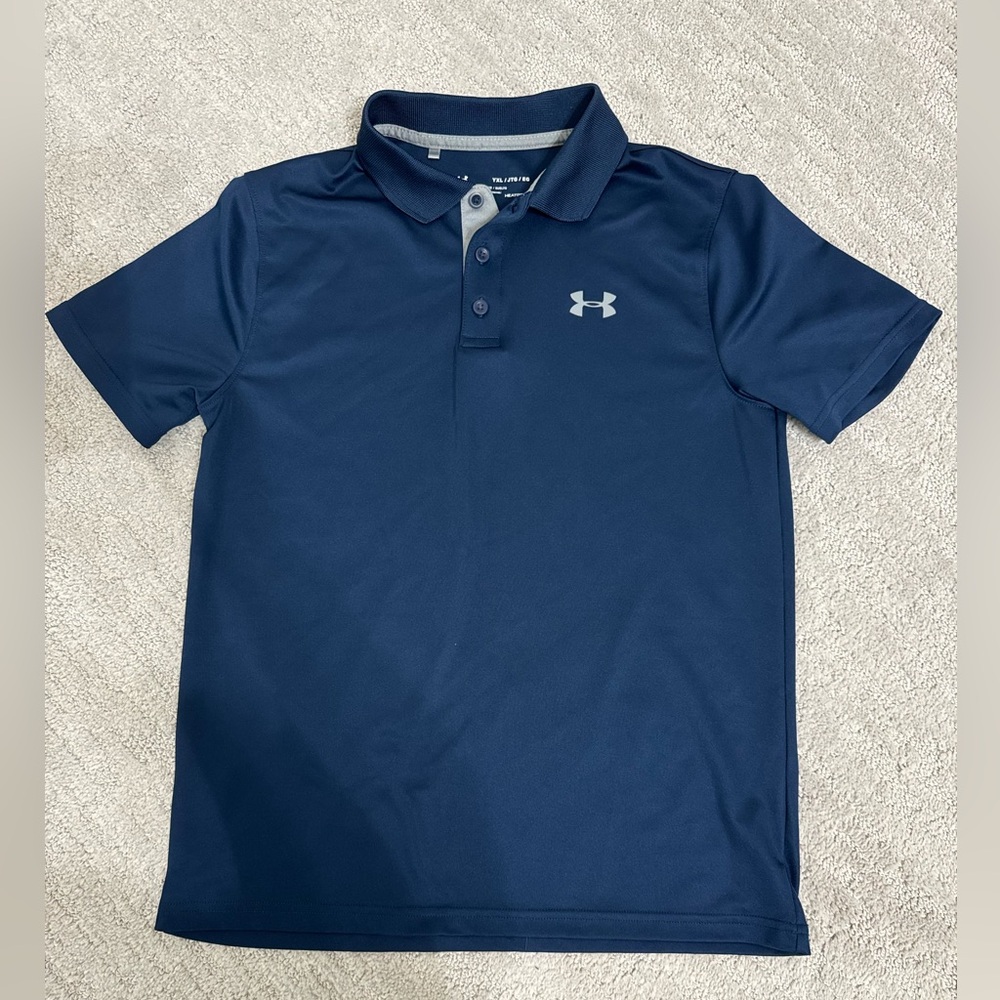 Boys Youth XL Navy Under Armour Polo
